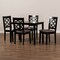 Baxton Studio Henry Sand Upholstered and Dark Brown Finished Wood 5-Piece Dining Set 171-10950-8026 - alternate 7